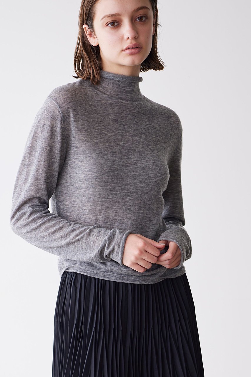 【マリリンムーン/MARILYN MOON】のシアーウールシャーリングニット 人気、トレンドファッション・服の通販 founy(ファニー) 　ファッション　Fashion　レディースファッション　Fashion for Women　トップス・カットソー　Cut & Sew Tops　ニット　Knit Tops & Sweaters　カジュアルプルオーバー・ニットトップス　Pullovers & Knit Tops / Casual Pullovers　おすすめ　Recommended / Our Picks　なめらか　Smooth, Silky Texture　インナー　Innerwear　キャミソール　Camisole, Spaghetti Strap Top　シアー　Sheer, See-Through　シャーリング　Shirring, Ruched　ルーズ　Loose, Oversized　A/W・秋冬　Autumn/Winter　other-8|ID: prp329100004608018 ipo3291000000032918342