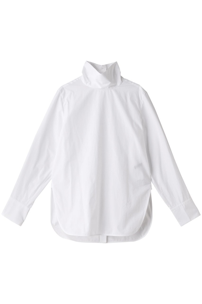 【マルティニーク/martinique】のハイネックブラウス インテリア・キッズ・メンズ・レディースファッション・服の通販 founy(ファニー) 　ファッション　Fashion　レディースファッション　Fashion for Women　トップス・カットソー　Cut & Sew Tops　シャツ・ブラウス・オフィスカジュアル　Elegant Blouses & Button-Ups　シンプル　Simple, Minimal　スリット　Slit, Slit Detail　スリーブ　Sleeve, Long Sleeve / Short Sleeve　トレンド　Trend, Trending Now　ハイネック　High Neck, Mock Neck　ベスト　Vest, Waistcoat　ロング　Long, Long-Length　ホワイト|ID: prp329100004608032 ipo3291000000032918695