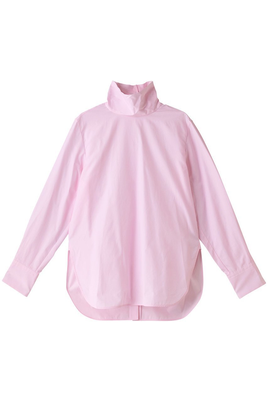【マルティニーク/martinique】のハイネックブラウス インテリア・キッズ・メンズ・レディースファッション・服の通販 founy(ファニー) 　ファッション　Fashion　レディースファッション　Fashion for Women　トップス・カットソー　Cut & Sew Tops　シャツ・ブラウス・オフィスカジュアル　Elegant Blouses & Button-Ups　シンプル　Simple, Minimal　スリット　Slit, Slit Detail　スリーブ　Sleeve, Long Sleeve / Short Sleeve　トレンド　Trend, Trending Now　ハイネック　High Neck, Mock Neck　ベスト　Vest, Waistcoat　ロング　Long, Long-Length　ピンク|ID: prp329100004608032 ipo3291000000032918703