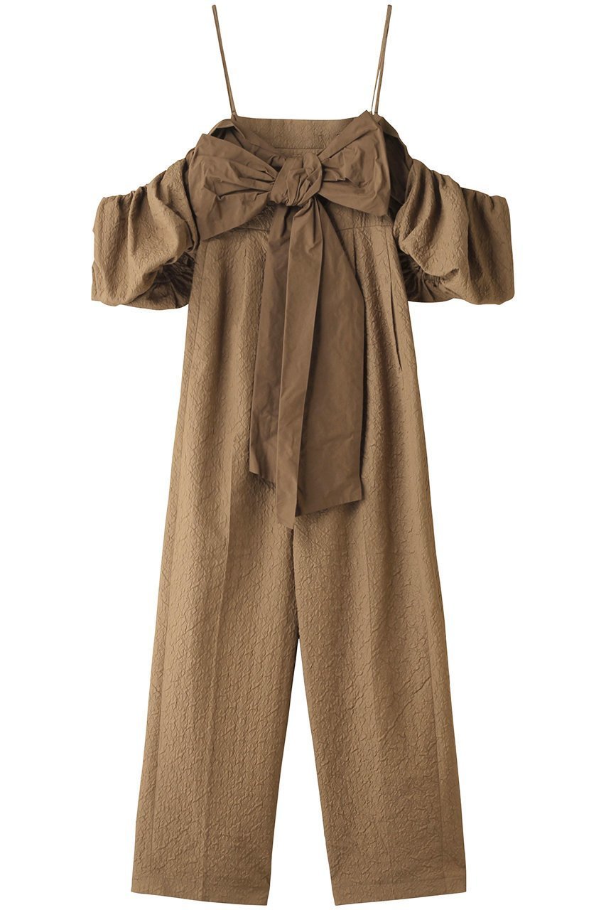 【メゾンスペシャル/MAISON SPECIAL】のRibbon All In One Outfit/リボンオールインワン インテリア・キッズ・メンズ・レディースファッション・服の通販 founy(ファニー) 　ファッション　Fashion　レディースファッション　Fashion for Women　パンツ　Pants & Trousers　インナー　Innerwear　軽量　Lightweight, Ultra Light　シアー　Sheer, See-Through　スリーブ　Sleeve, Long Sleeve / Short Sleeve　タフタ　Taffeta, Structured Fabric　ダウン　Down, Puffer　リボン　Ribbon, Bow　エレガント 上品　Elegant　BGE(ベージュ)|ID: prp329100004608035 ipo3291000000032918797