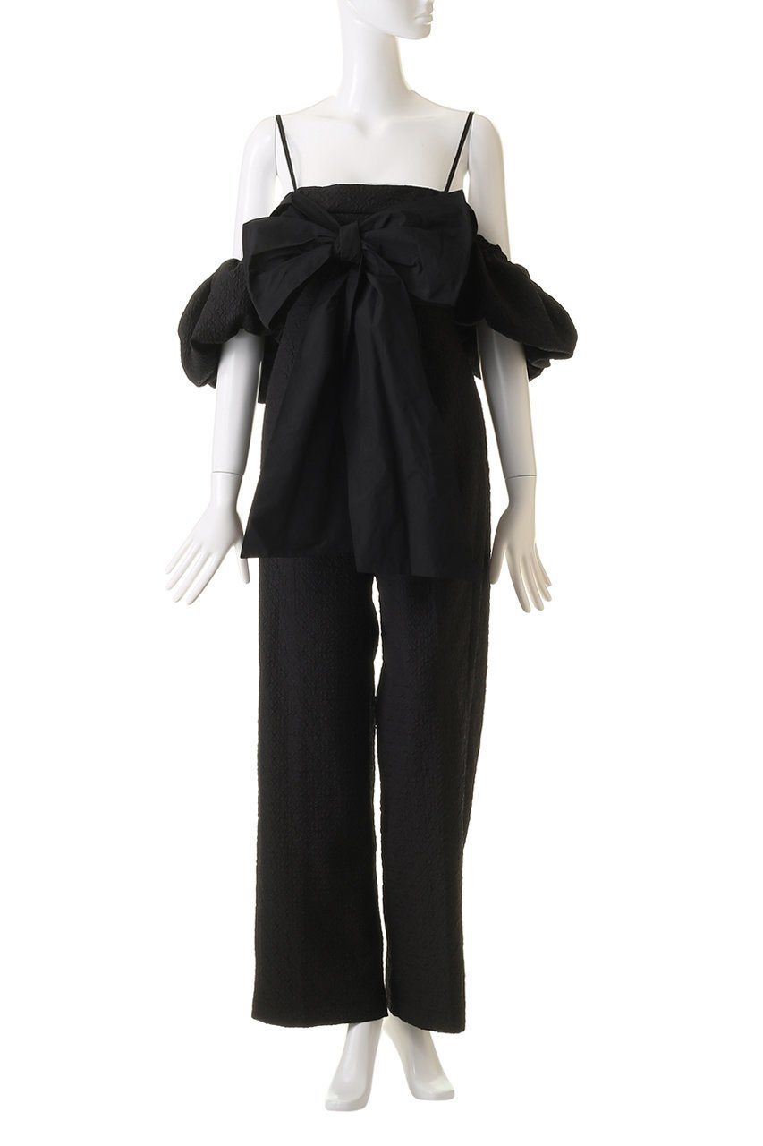 【メゾンスペシャル/MAISON SPECIAL】のRibbon All In One Outfit/リボンオールインワン 人気、トレンドファッション・服の通販 founy(ファニー) 　ファッション　Fashion　レディースファッション　Fashion for Women　パンツ　Pants & Trousers　インナー　Innerwear　軽量　Lightweight, Ultra Light　シアー　Sheer, See-Through　スリーブ　Sleeve, Long Sleeve / Short Sleeve　タフタ　Taffeta, Structured Fabric　ダウン　Down, Puffer　リボン　Ribbon, Bow　エレガント 上品　Elegant　other-2|ID: prp329100004608035 ipo3291000000034910015