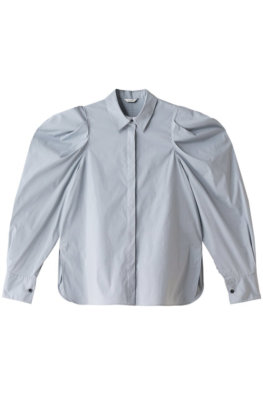 【クラネ/CLANE】のTUCK SHOULDER SHIRT/シャツ インテリア・キッズ・メンズ・レディースファッション・服の通販 founy(ファニー) 　ファッション　Fashion　レディースファッション　Fashion for Women　トップス・カットソー　Cut & Sew Tops　シャツ・ブラウス・オフィスカジュアル　Elegant Blouses & Button-Ups　スリット　Slit, Slit Detail　スリーブ　Sleeve, Long Sleeve / Short Sleeve　パーティ　Party, Party Style　ロング　Long, Long-Length　BLUE|ID: prp329100004608043 ipo3291000000032919059