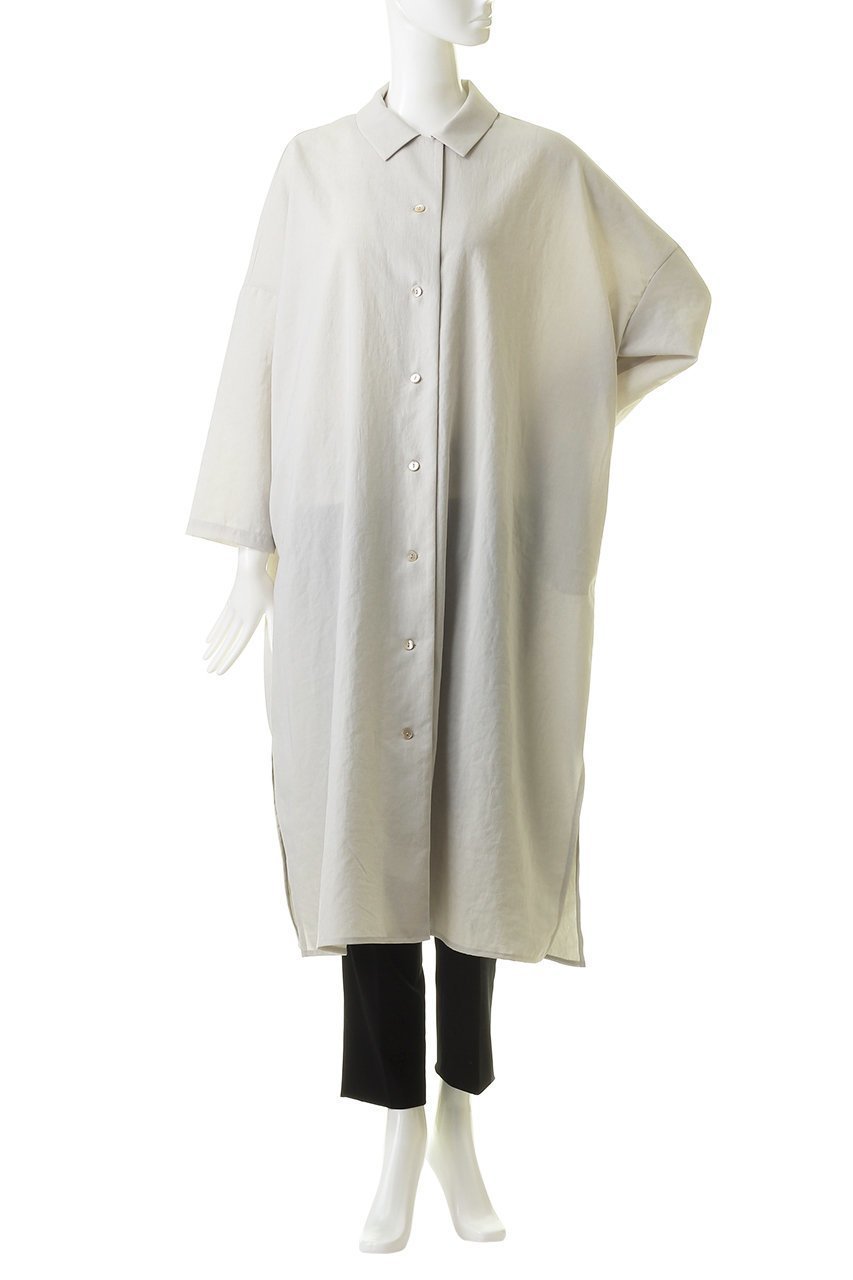 【ミズイロ インド/mizuiro ind】のwide shirt collar CT コート 人気、トレンドファッション・服の通販 founy(ファニー) 　ファッション　Fashion　レディースファッション　Fashion for Women　アウター　Coat / Outerwear Collection　コート・ロングコート・ピーコート　Long Coats, Peacoats & More　おすすめ　Recommended / Our Picks　シアー　Sheer, See-Through　シンプル　Simple, Minimal　スリット　Slit, Slit Detail　ロング　Long, Long-Length　other-2|ID: prp329100004608045 ipo3291000000032919178