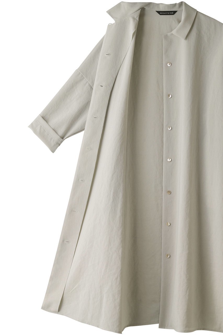 【ミズイロ インド/mizuiro ind】のwide shirt collar CT コート 人気、トレンドファッション・服の通販 founy(ファニー) 　ファッション　Fashion　レディースファッション　Fashion for Women　アウター　Coat / Outerwear Collection　コート・ロングコート・ピーコート　Long Coats, Peacoats & More　おすすめ　Recommended / Our Picks　シアー　Sheer, See-Through　シンプル　Simple, Minimal　スリット　Slit, Slit Detail　ロング　Long, Long-Length　other-6|ID: prp329100004608045 ipo3291000000032919216