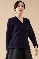 【マルティニーク/martinique】のミラノリブニットジャケット ネイビー|ID: prp329100004608049 ipo3291000000032919433