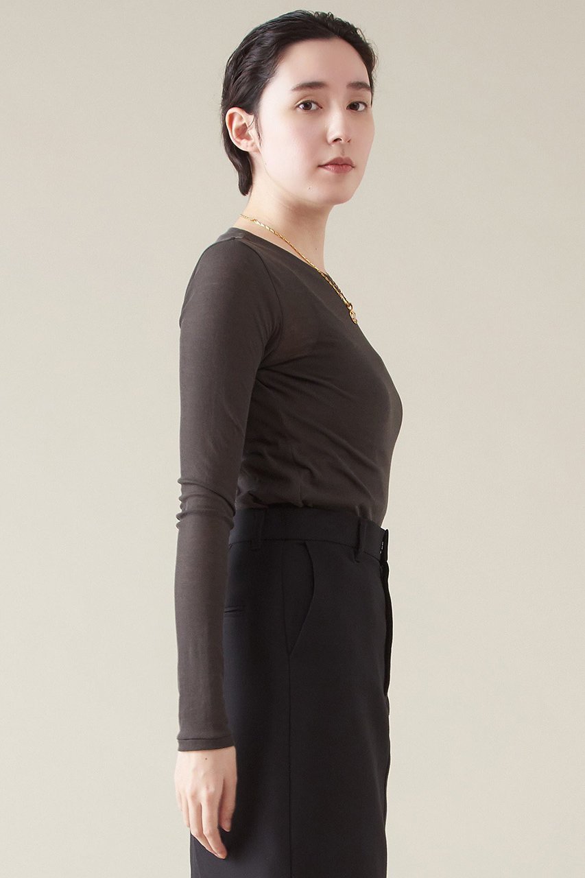 【マルティニーク/martinique】のガーゼフライスロンT 人気、トレンドファッション・服の通販 founy(ファニー) 　ファッション　Fashion　レディースファッション　Fashion for Women　トップス・カットソー　Cut & Sew Tops　シャツ・ブラウス・オフィスカジュアル　Elegant Blouses & Button-Ups　ロングTシャツ・Tシャツ　Longline T-Shirts & Tees　カットソー・ベーシックTシャツ　Cut-and-Sewn Tops / Stretch Tees & Basics　おすすめ　Recommended / Our Picks　シアー　Sheer, See-Through　スリーブ　Sleeve, Long Sleeve / Short Sleeve　トレンド　Trend, Trending Now　ベーシック　Basic, Essential　ロング　Long, Long-Length　夏　Summer　other-2|ID: prp329100004608059 ipo3291000000032920054