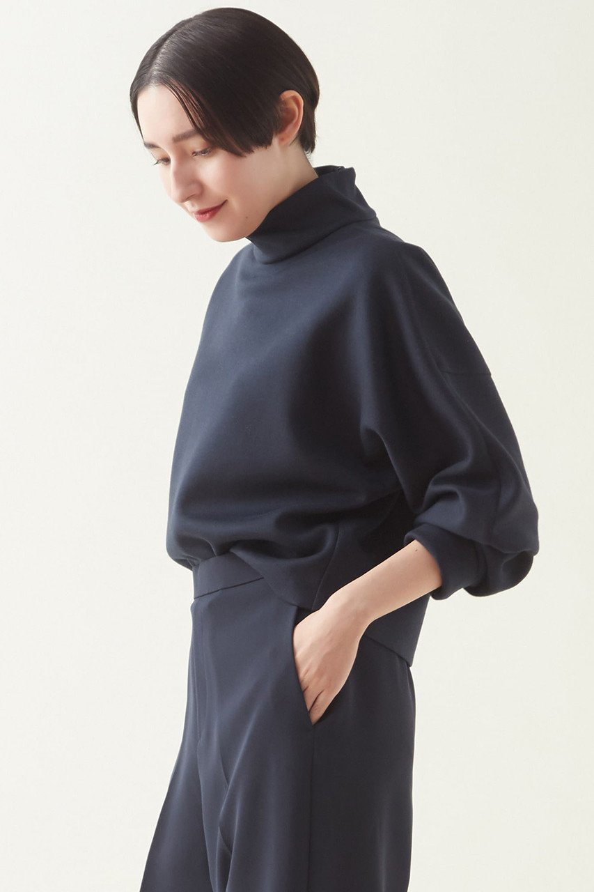 【マルティニーク/martinique】のダンボールハイネックプルオーバー[セットアップ対応可] 人気、トレンドファッション・服の通販 founy(ファニー) 　ファッション　Fashion　レディースファッション　Fashion for Women　トップス・カットソー　Cut & Sew Tops　シャツ・ブラウス・オフィスカジュアル　Elegant Blouses & Button-Ups　ロングTシャツ・Tシャツ　Longline T-Shirts & Tees　カジュアルプルオーバー・ニットトップス　Pullovers & Knit Tops / Casual Pullovers　カットソー・ベーシックTシャツ　Cut-and-Sewn Tops / Stretch Tees & Basics　おすすめ　Recommended / Our Picks　スリーブ　Sleeve, Long Sleeve / Short Sleeve　セットアップ　Set-Up, Coordinated Outfit　ハイネック　High Neck, Mock Neck　ロング　Long, Long-Length　エレガント 上品　Elegant　other-2|ID: prp329100004608060 ipo3291000000032920053