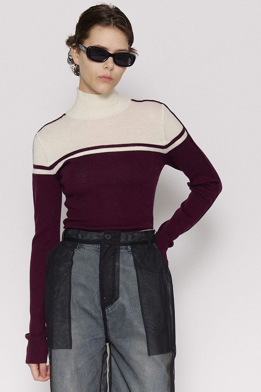 【メゾンスペシャル/MAISON SPECIAL】のWashable Wool Retro Sports Turtleneck Knit Tops/ウォッシャブルウールレトロスポーツタートル 人気、トレンドファッション・服の通販 founy(ファニー) 　ファッション　Fashion　レディースファッション　Fashion for Women　トップス・カットソー　Cut & Sew Tops　ニット　Knit Tops & Sweaters　カジュアルプルオーバー・ニットトップス　Pullovers & Knit Tops / Casual Pullovers　タートルネック・ハイネックトップス　Turtlenecks & High-Neck Tops　スポーツウェア　Functional & Stylish Sportswear　スポーツ トップス　Athletic Tops / Workout Tops / Training Shirts　インナー　Innerwear　ジャケット　Jacket, Outerwear　スポーティ　Sporty, Casual Athletic　タートル　Turtleneck, Turtle Collar　ブロック　Block, Solid Block Pattern　洗える　Machine Washable　other-2|ID: prp329100004608061 ipo3291000000032920073