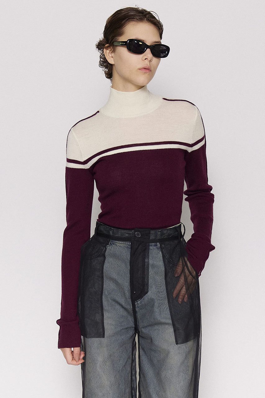 【メゾンスペシャル/MAISON SPECIAL】のWashable Wool Retro Sports Turtleneck Knit Tops/ウォッシャブルウールレトロスポーツタートル 人気、トレンドファッション・服の通販 founy(ファニー) 　ファッション　Fashion　レディースファッション　Fashion for Women　トップス・カットソー　Cut & Sew Tops　ニット　Knit Tops & Sweaters　カジュアルプルオーバー・ニットトップス　Pullovers & Knit Tops / Casual Pullovers　タートルネック・ハイネックトップス　Turtlenecks & High-Neck Tops　スポーツウェア　Functional & Stylish Sportswear　スポーツ トップス　Athletic Tops / Workout Tops / Training Shirts　インナー　Innerwear　ジャケット　Jacket, Outerwear　スポーティ　Sporty, Casual Athletic　タートル　Turtleneck, Turtle Collar　ブロック　Block, Solid Block Pattern　洗える　Machine Washable　other-7|ID: prp329100004608061 ipo3291000000035872380