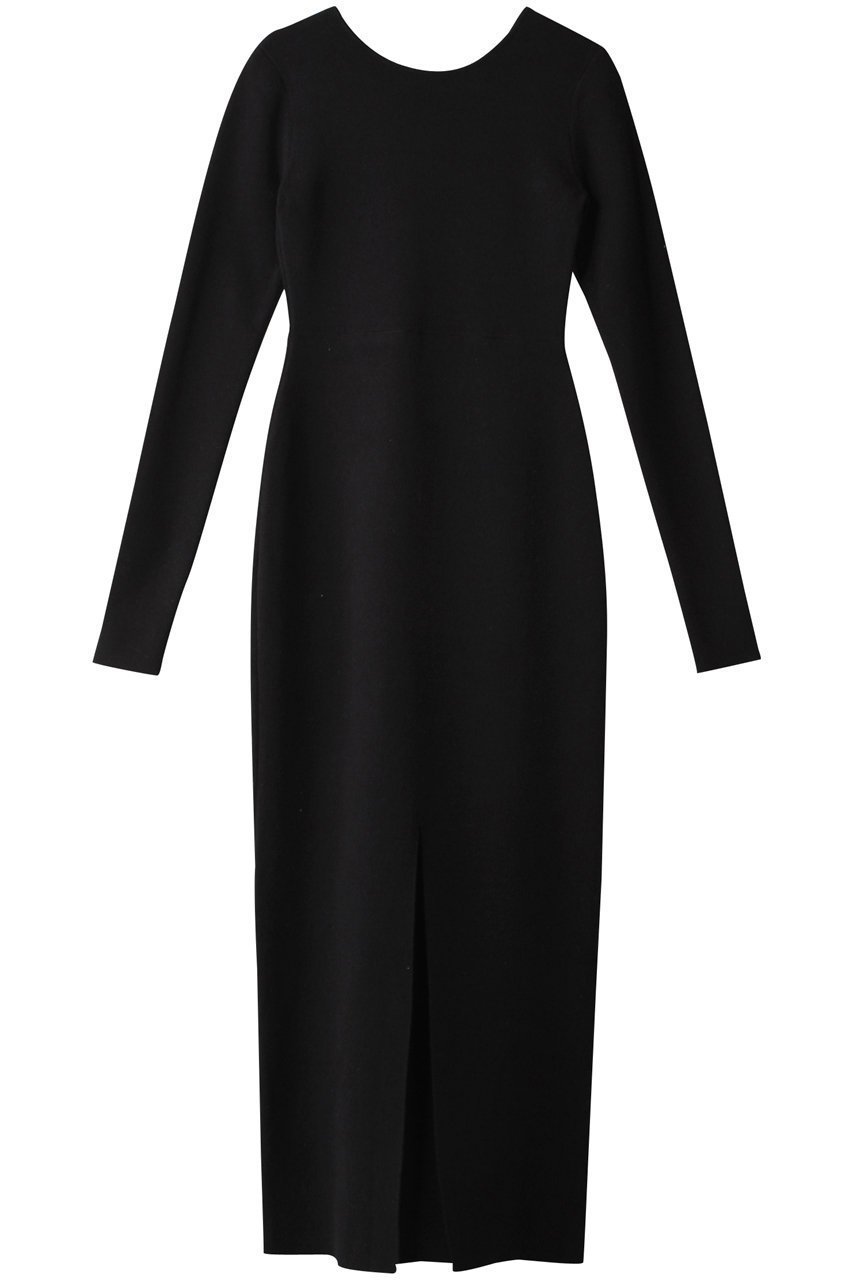 【クラネ/CLANE】のW FACE KNIT ONE PIECE/ワンピース インテリア・キッズ・メンズ・レディースファッション・服の通販 founy(ファニー) ファッション Fashion レディースファッション Fashion for Women ワンピース Dresses チュニック Tunic Tops & Dresses スリット Slit, Slit Detail チュニック Tunic, Long Top ロング Long, Long-Length エレガント 上品 Elegant BLACK|ID: prp329100004608062 ipo3291000000035794204