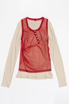 【メゾンスペシャル/MAISON SPECIAL】のHenry Neck Tank Top Layered Tops/ヘンリータンクレイヤードトップス RED(レッド)|ID: prp329100004608065 ipo3291000000032920106