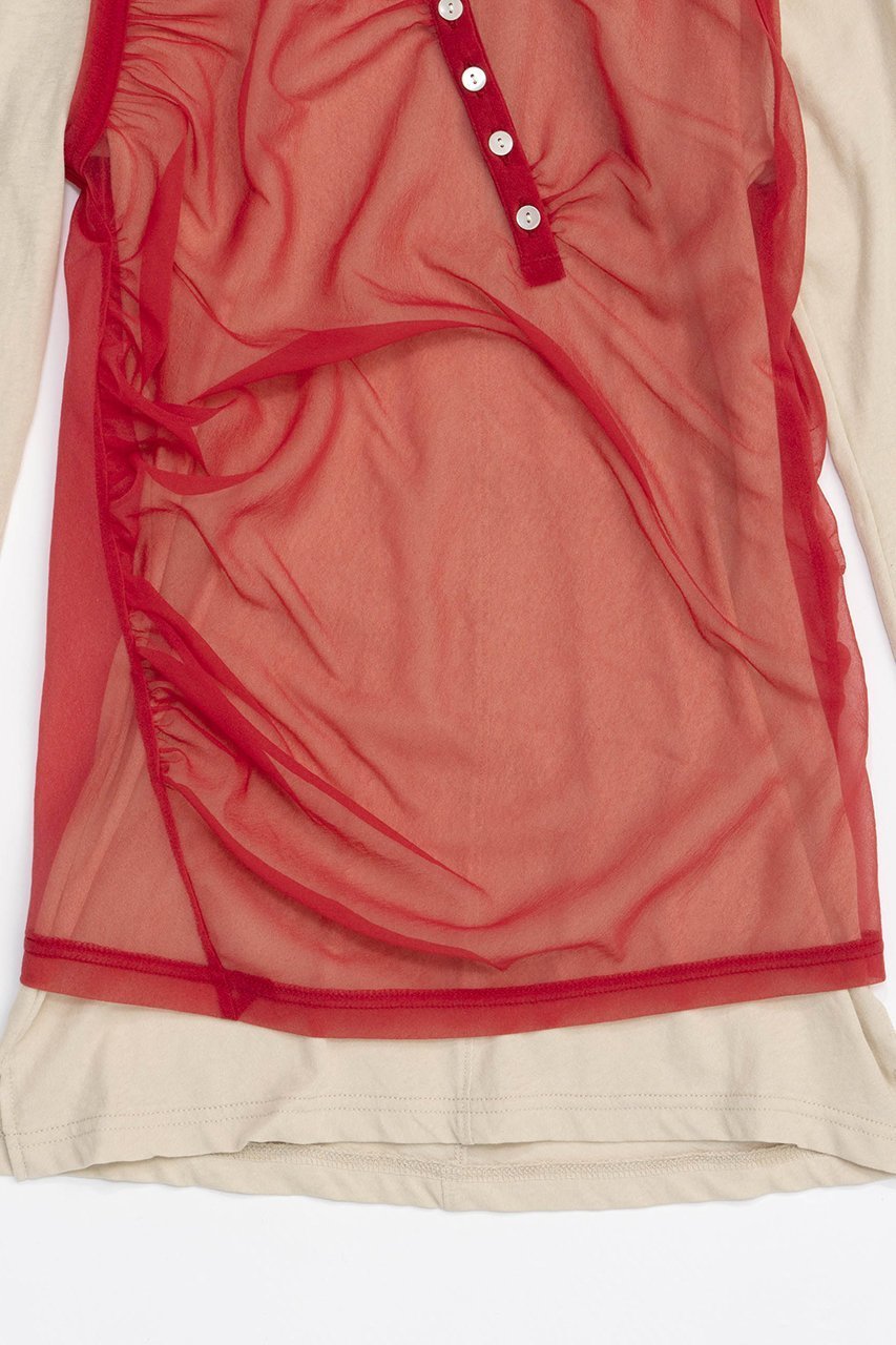 【メゾンスペシャル/MAISON SPECIAL】のHenry Neck Tank Top Layered Tops/ヘンリータンクレイヤードトップス 人気、トレンドファッション・服の通販 founy(ファニー) 　ファッション　Fashion　レディースファッション　Fashion for Women　トップス・カットソー　Cut & Sew Tops　シャツ・ブラウス・オフィスカジュアル　Elegant Blouses & Button-Ups　ロングTシャツ・Tシャツ　Longline T-Shirts & Tees　カットソー・ベーシックTシャツ　Cut-and-Sewn Tops / Stretch Tees & Basics　エアリー　Airy Texture　カットソー　Cut and Sewn Top　ギャザー　Gathered, Ruffled　シンプル　Simple, Minimal　スリーブ　Sleeve, Long Sleeve / Short Sleeve　タンク　Tank Top, Sleeveless Top　長袖　Long Sleeve, Full Sleeve　ロング　Long, Long-Length　other-3|ID: prp329100004608065 ipo3291000000032920130