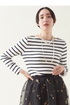 【マルティニーク/martinique】のフライスパールスリーブプルオーバー オフ×ネイビー|ID: prp329100004608069 ipo3291000000032920175