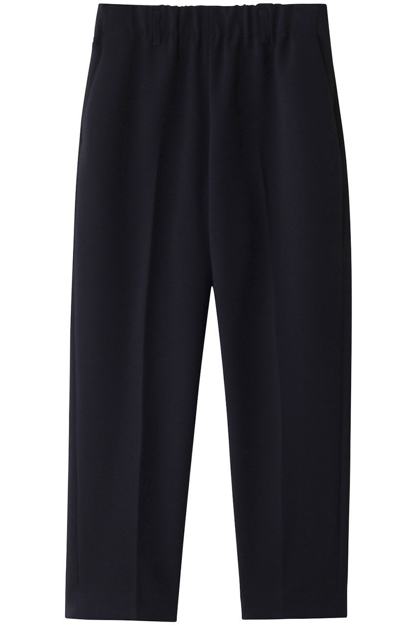【ランバン オン ブルー/LANVIN en Bleu】のダブルクロスゴムテーパードパンツ インテリア・キッズ・メンズ・レディースファッション・服の通販 founy(ファニー) 　ファッション　Fashion　レディースファッション　Fashion for Women　パンツ　Pants & Trousers　センター　Center, Center Line　ダブル　Double, Double-Breasted　ロング　Long, Long-Length　定番　Standard, Basic Item　ネイビー|ID: prp329100004608073 ipo3291000000032920310