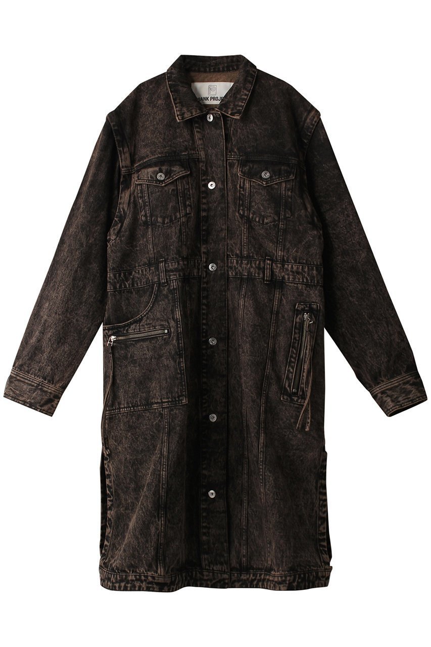 【プランク プロジェクト/PRANK PROJECT】の2WAYデニムオーバーコート / 2WAY Denim Over Coat インテリア・キッズ・メンズ・レディースファッション・服の通販 founy(ファニー) 　ファッション　Fashion　レディースファッション　Fashion for Women　アウター　Coat / Outerwear Collection　コート・ロングコート・ピーコート　Long Coats, Peacoats & More　おすすめ　Recommended / Our Picks　オレンジ　Orange　ケミカル　Chemical, Chemical Wash　シンプル　Simple, Minimal　デニム　Denim, Jeans Material　トレンド　Trend, Trending Now　ロング　Long, Long-Length　BLK(ブラック)|ID: prp329100004608074 ipo3291000000032920323
