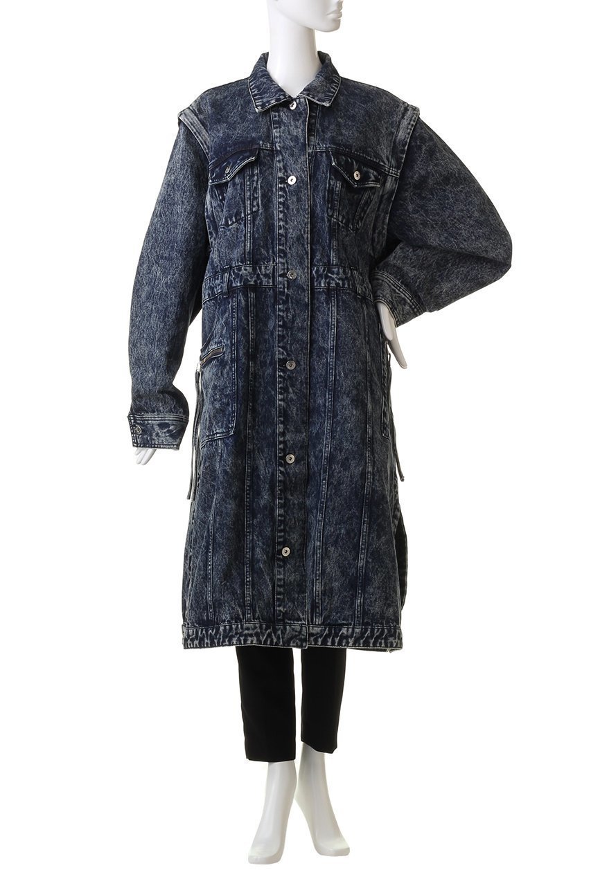 【プランク プロジェクト/PRANK PROJECT】の2WAYデニムオーバーコート / 2WAY Denim Over Coat 人気、トレンドファッション・服の通販 founy(ファニー) 　ファッション　Fashion　レディースファッション　Fashion for Women　アウター　Coat / Outerwear Collection　コート・ロングコート・ピーコート　Long Coats, Peacoats & More　おすすめ　Recommended / Our Picks　オレンジ　Orange　ケミカル　Chemical, Chemical Wash　シンプル　Simple, Minimal　デニム　Denim, Jeans Material　トレンド　Trend, Trending Now　ロング　Long, Long-Length　other-2|ID: prp329100004608074 ipo3291000000032920344