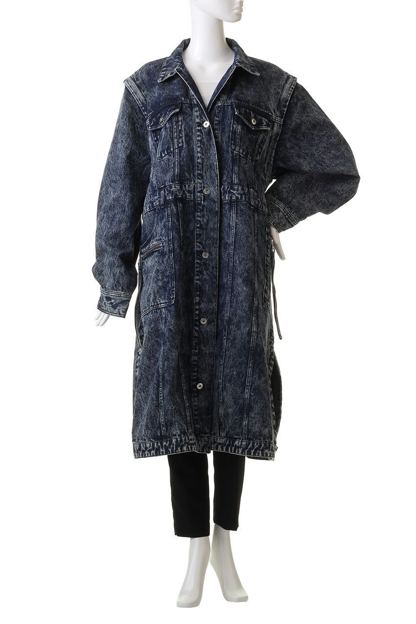 【プランク プロジェクト/PRANK PROJECT】の2WAYデニムオーバーコート / 2WAY Denim Over Coat 人気、トレンドファッション・服の通販 founy(ファニー) 　ファッション　Fashion　レディースファッション　Fashion for Women　アウター　Coat / Outerwear Collection　コート・ロングコート・ピーコート　Long Coats, Peacoats & More　おすすめ　Recommended / Our Picks　オレンジ　Orange　ケミカル　Chemical, Chemical Wash　シンプル　Simple, Minimal　デニム　Denim, Jeans Material　トレンド　Trend, Trending Now　ロング　Long, Long-Length　other-7|ID: prp329100004608074 ipo3291000000032920394