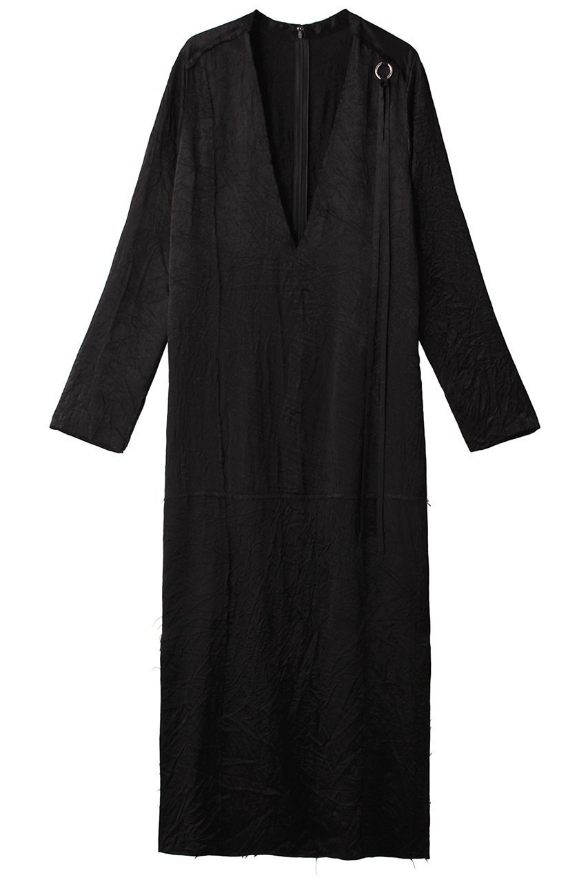 【プランク プロジェクト/PRANK PROJECT】のディープネックマキシワンピース / Deep Neck Maxi One Piece インテリア・キッズ・メンズ・レディースファッション・服の通販 founy(ファニー) 　ファッション　Fashion　レディースファッション　Fashion for Women　ワンピース　Dresses　チュニック　Tunic Tops & Dresses　マキシ丈ワンピース・ロングドレス　Maxi Dresses / Long One-Pieces　シンプル　Simple, Minimal　ストライプ　Stripe, Striped Pattern　チュニック　Tunic, Long Top　トレンド　Trend, Trending Now　バランス　Balance, Style Balance　ロング　Long, Long-Length　エレガント 上品　Elegant　BLK(ブラック)|ID: prp329100004608075 ipo3291000000032920341