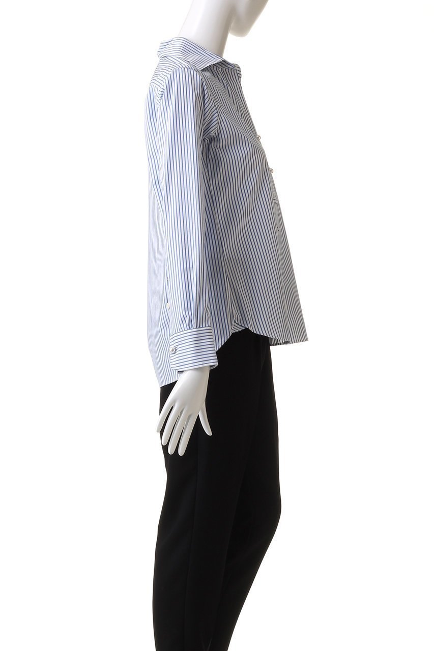 【マルティニーク/martinique】のパールスキッパーブラウス 人気、トレンドファッション・服の通販 founy(ファニー) 　ファッション　Fashion　レディースファッション　Fashion for Women　トップス・カットソー　Cut & Sew Tops　シャツ・ブラウス・オフィスカジュアル　Elegant Blouses & Button-Ups　ストライプ　Stripe, Striped Pattern　ストレッチ　Stretch, Stretchy Fabric　スリーブ　Sleeve, Long Sleeve / Short Sleeve　パール　Pearl, Pearl Accent　フェミニン　Feminine, Girly　ベーシック　Basic, Essential　ロング　Long, Long-Length　人気　Popular, Best Seller　定番　Standard, Basic Item　other-3|ID: prp329100004608076 ipo3291000000032920369