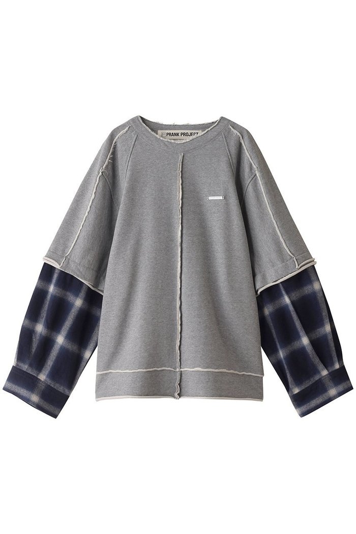 【プランク プロジェクト/PRANK PROJECT】のシャツレイヤードスウェット / Shirt Layered Sweatshirt インテリア・キッズ・メンズ・レディースファッション・服の通販 founy(ファニー) https://founy.com/ ファッション Fashion レディースファッション Fashion for Women トップス・カットソー Cut & Sew Tops シャツ・ブラウス・オフィスカジュアル Elegant Blouses & Button-Ups レディースパーカー・カジュアルフーディー Casual Hoodies & Sweatshirts ロングTシャツ・Tシャツ Longline T-Shirts & Tees スウェット・クルーネックトップス Sweatshirts & Crewnecks / Relaxed Fit Sweat Tops カットソー・ベーシックTシャツ Cut-and-Sewn Tops / Stretch Tees & Basics スウェット / スエット Sweatshirt, Sweatwear チェック Check, Plaid, Tartan |ID: prp329100004608077 ipo3291000000032920417