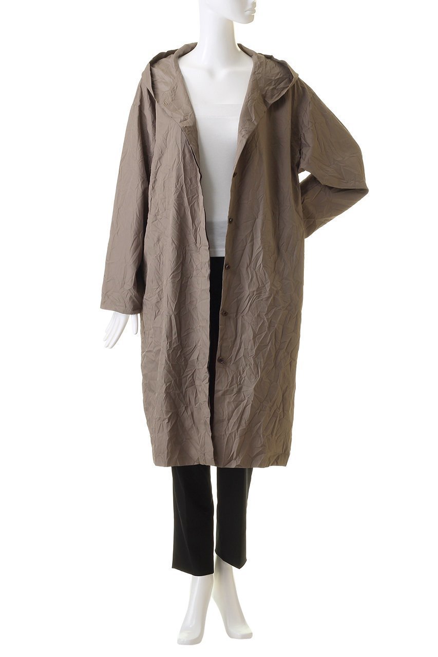 【ミズイロ インド/mizuiro ind】のwasher pleats hooded wide CT コート 人気、トレンドファッション・服の通販 founy(ファニー) 　ファッション　Fashion　レディースファッション　Fashion for Women　アウター　Coat / Outerwear Collection　コート・ロングコート・ピーコート　Long Coats, Peacoats & More　シンプル　Simple, Minimal　ベーシック　Basic, Essential　ロング　Long, Long-Length　ワッシャー　Washer, Crinkled Finish　other-7|ID: prp329100004608078 ipo3291000000036015492