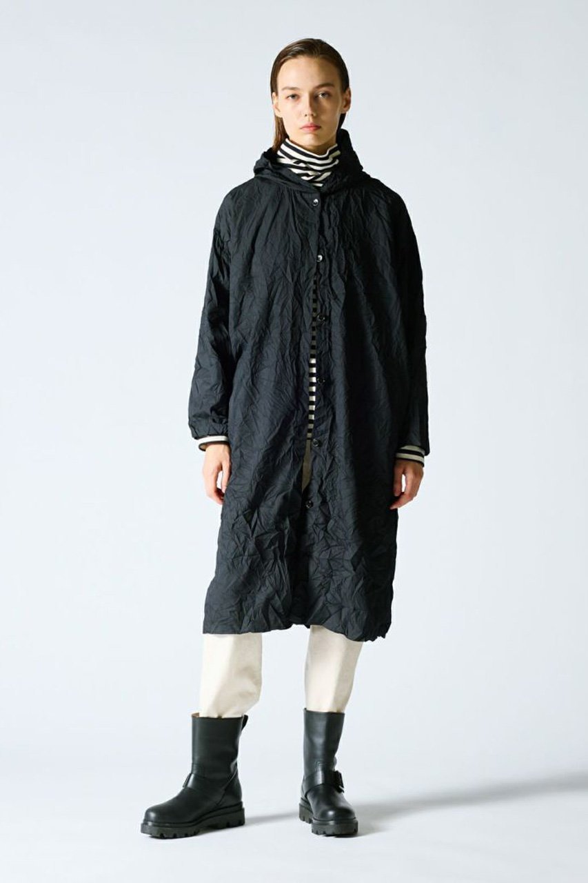 【ミズイロ インド/mizuiro ind】のwasher pleats hooded wide CT コート 人気、トレンドファッション・服の通販 founy(ファニー) 　ファッション　Fashion　レディースファッション　Fashion for Women　アウター　Coat / Outerwear Collection　コート・ロングコート・ピーコート　Long Coats, Peacoats & More　シンプル　Simple, Minimal　ベーシック　Basic, Essential　ロング　Long, Long-Length　ワッシャー　Washer, Crinkled Finish　other-8|ID: prp329100004608078 ipo3291000000036015493