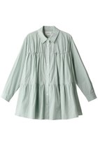 【ミディウミソリッド/MIDIUMISOLID】のtiered volume shirt シャツ 人気、トレンドファッション・服の通販 founy(ファニー) ファッション Fashion レディースファッション Fashion for Women トップス・カットソー Cut & Sew Tops シャツ・ブラウス・オフィスカジュアル Elegant Blouses & Button-Ups ギャザー Gathered, Ruffled スリーブ Sleeve, Long Sleeve / Short Sleeve フレア Flare, Flared ベスト Vest, Waistcoat レギュラー Regular, Standard Fit ロング Long, Long-Length thumbnail green|ID: prp329100004608082 ipo3291000000034969641