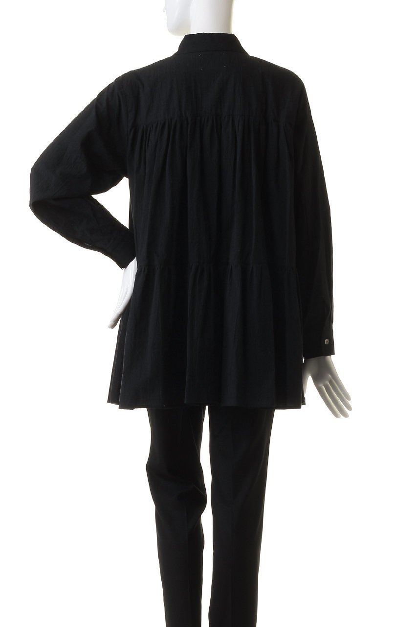 【ミディウミソリッド/MIDIUMISOLID】のtiered volume shirt シャツ 人気、トレンドファッション・服の通販 founy(ファニー) 　ファッション　Fashion　レディースファッション　Fashion for Women　トップス・カットソー　Cut & Sew Tops　シャツ・ブラウス・オフィスカジュアル　Elegant Blouses & Button-Ups　ギャザー　Gathered, Ruffled　スリーブ　Sleeve, Long Sleeve / Short Sleeve　フレア　Flare, Flared　ベスト　Vest, Waistcoat　レギュラー　Regular, Standard Fit　ロング　Long, Long-Length　other-4|ID: prp329100004608082 ipo3291000000034969644