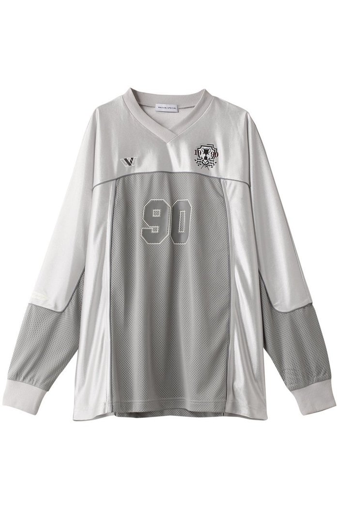 【メゾンスペシャル/MAISON SPECIAL】の90 s Uniform Long Sleeve T-shirt/90 sユニフォームロンTEE インテリア・キッズ・メンズ・レディースファッション・服の通販 founy(ファニー) https://founy.com/ ファッション Fashion レディースファッション Fashion for Women トップス・カットソー Cut & Sew Tops シャツ・ブラウス・オフィスカジュアル Elegant Blouses & Button-Ups ロングTシャツ・Tシャツ Longline T-Shirts & Tees カットソー・ベーシックTシャツ Cut-and-Sewn Tops / Stretch Tees & Basics インナー Innerwear ジャケット Jacket, Outerwear ストレッチ Stretch, Stretchy Fabric スポーティ Sporty, Casual Athletic スリーブ Sleeve, Long Sleeve / Short Sleeve 定番 Standard, Basic Item パイピング Piping, Trim Design フロント Front, Front Design ブロッキング Color Blocking, Panel Design プリント Print, Printed Pattern メッシュ Mesh, Net Fabric ロング Long, Long-Length おすすめ Recommended / Our Picks |ID: prp329100004608084 ipo3291000000032920646