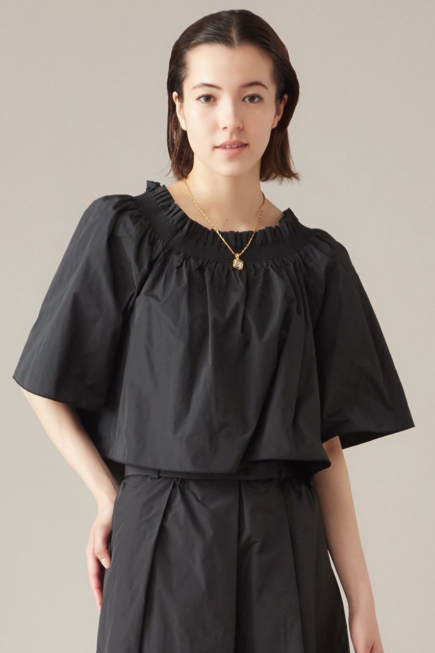 【マルティニーク/martinique】のシャーリングブラウス 人気、トレンドファッション・服の通販 founy(ファニー) 　ファッション　Fashion　レディースファッション　Fashion for Women　トップス・カットソー　Cut & Sew Tops　シャツ・ブラウス・オフィスカジュアル　Elegant Blouses & Button-Ups　シャーリング　Shirring, Ruched　ショルダー　Shoulder, Shoulder Strap　ショート　Short, Short Length　スリーブ　Sleeve, Long Sleeve / Short Sleeve　タフタ　Taffeta, Structured Fabric　ドット　Polka Dot, Dot Pattern　ドロップ　Drop Shoulder, Dropped Style　プリント　Print, Printed Pattern　 other-1|ID: prp329100004608085 ipo3291000000032920664