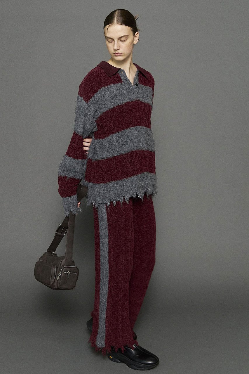 【メゾンスペシャル/MAISON SPECIAL】のKable Knitting Border Pants/ケーブルボーダーニットパンツ 人気、トレンドファッション・服の通販 founy(ファニー) 　ファッション　Fashion　レディースファッション　Fashion for Women　パンツ　Pants & Trousers　フレア　Flare, Flared　ルーズ　Loose, Oversized　other-8|ID: prp329100004608086 ipo3291000000032920780
