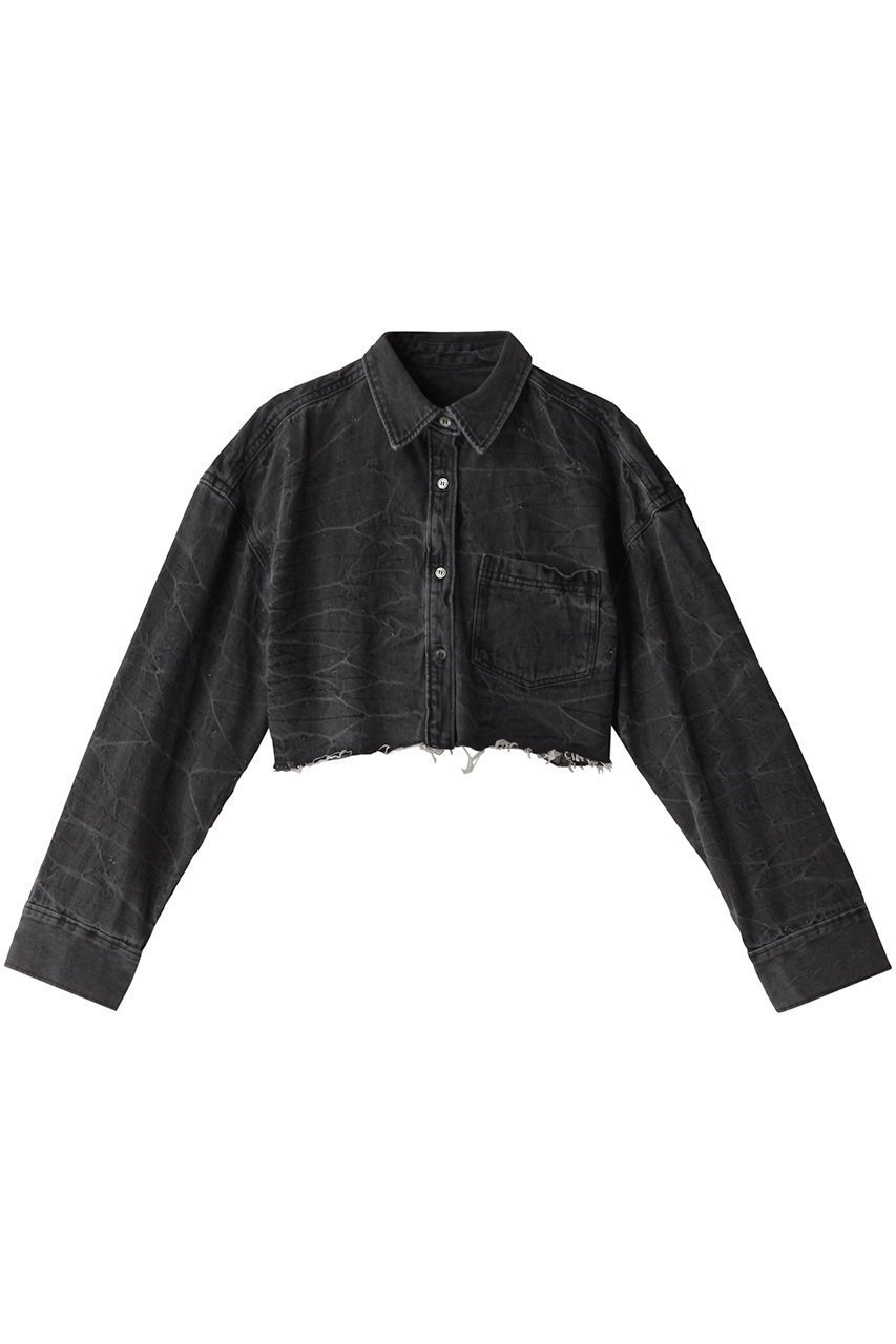 【メゾンスペシャル/MAISON SPECIAL】のWasher Denim Oversized Short Shirt/ワッシャーデニムオーバーショートシャツ インテリア・キッズ・メンズ・レディースファッション・服の通販 founy(ファニー) 　ファッション　Fashion　レディースファッション　Fashion for Women　トップス・カットソー　Cut & Sew Tops　シャツ・ブラウス・オフィスカジュアル　Elegant Blouses & Button-Ups　ロングTシャツ・Tシャツ　Longline T-Shirts & Tees　春　Spring　ショート　Short, Short Length　スリーブ　Sleeve, Long Sleeve / Short Sleeve　セットアップ　Set-Up, Coordinated Outfit　デニム　Denim, Jeans Material　モダン　Modern, Contemporary　ロング　Long, Long-Length　BLK(ブラック)|ID: prp329100004608089 ipo3291000000032920945