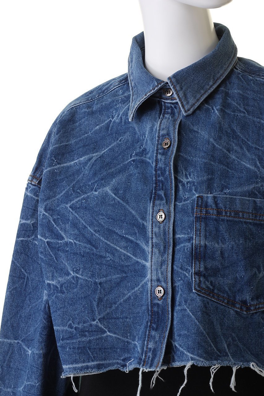 【メゾンスペシャル/MAISON SPECIAL】のWasher Denim Oversized Short Shirt/ワッシャーデニムオーバーショートシャツ 人気、トレンドファッション・服の通販 founy(ファニー) 　ファッション　Fashion　レディースファッション　Fashion for Women　トップス・カットソー　Cut & Sew Tops　シャツ・ブラウス・オフィスカジュアル　Elegant Blouses & Button-Ups　ロングTシャツ・Tシャツ　Longline T-Shirts & Tees　春　Spring　ショート　Short, Short Length　スリーブ　Sleeve, Long Sleeve / Short Sleeve　セットアップ　Set-Up, Coordinated Outfit　デニム　Denim, Jeans Material　モダン　Modern, Contemporary　ロング　Long, Long-Length　other-5|ID: prp329100004608089 ipo3291000000032920992