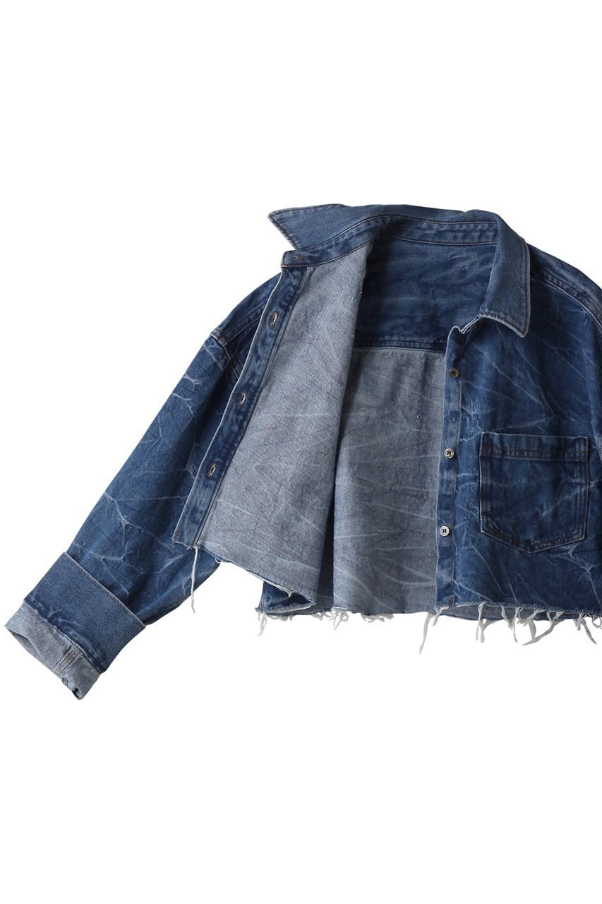 【メゾンスペシャル/MAISON SPECIAL】のWasher Denim Oversized Short Shirt/ワッシャーデニムオーバーショートシャツ 人気、トレンドファッション・服の通販 founy(ファニー) 　ファッション　Fashion　レディースファッション　Fashion for Women　トップス・カットソー　Cut & Sew Tops　シャツ・ブラウス・オフィスカジュアル　Elegant Blouses & Button-Ups　ロングTシャツ・Tシャツ　Longline T-Shirts & Tees　春　Spring　ショート　Short, Short Length　スリーブ　Sleeve, Long Sleeve / Short Sleeve　セットアップ　Set-Up, Coordinated Outfit　デニム　Denim, Jeans Material　モダン　Modern, Contemporary　ロング　Long, Long-Length　other-6|ID: prp329100004608089 ipo3291000000032921001