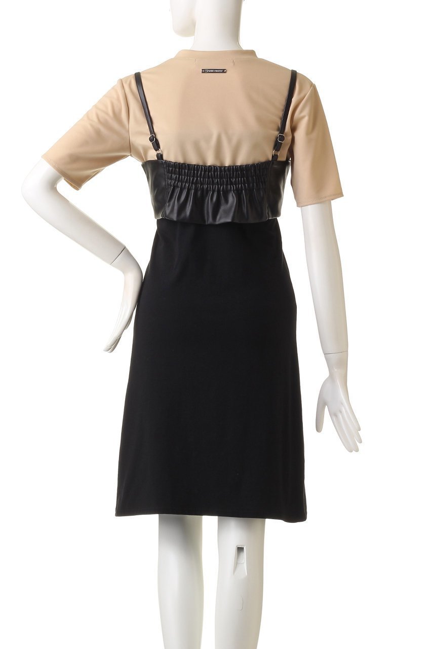 【プランク プロジェクト/PRANK PROJECT】のコルセットビスチェレイヤードTEE / Corset Bustiered Layered TEE 人気、トレンドファッション・服の通販 founy(ファニー) 　ファッション　Fashion　レディースファッション　Fashion for Women　トップス・カットソー　Cut & Sew Tops　シャツ・ブラウス・オフィスカジュアル　Elegant Blouses & Button-Ups　ロングTシャツ・Tシャツ　Longline T-Shirts & Tees　カットソー・ベーシックTシャツ　Cut-and-Sewn Tops / Stretch Tees & Basics　ビスチェ　Bustiers & Corset Tops / Layered Bustier Style　カッティング　Cutting Detail　カットソー　Cut and Sewn Top　ショート　Short, Short Length　シルバー　Silver, Metallic Silver　スリーブ　Sleeve, Long Sleeve / Short Sleeve　ビスチェ　Bustier, Corset Top　フェイクレザー　Faux Leather, PU Leather　other-4|ID: prp329100004608090 ipo3291000000034421551