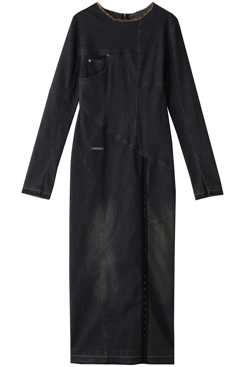 【プランク プロジェクト/PRANK PROJECT】のデニムワンピース / Denim One Piece 人気、トレンドファッション・服の通販 founy(ファニー) 　ファッション　Fashion　レディースファッション　Fashion for Women　ワンピース　Dresses　チュニック　Tunic Tops & Dresses　おすすめ　Recommended / Our Picks　コンパクト　Compact, Small Size　ストレッチ　Stretch, Stretchy Fabric　スリット　Slit, Slit Detail　チュニック　Tunic, Long Top　デニム　Denim, Jeans Material　フロント　Front, Front Design　ボトム　Bottoms, Lower Wear　ラグジュアリー　Luxury, Elegant　ロング　Long, Long-Length　 other-1|ID: prp329100004608092 ipo3291000000034421982