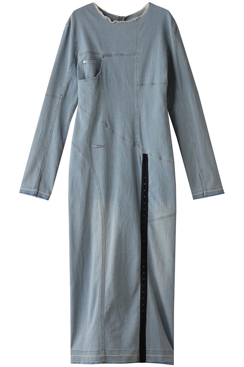 【プランク プロジェクト/PRANK PROJECT】のデニムワンピース / Denim One Piece インテリア・キッズ・メンズ・レディースファッション・服の通販 founy(ファニー) 　ファッション　Fashion　レディースファッション　Fashion for Women　ワンピース　Dresses　チュニック　Tunic Tops & Dresses　おすすめ　Recommended / Our Picks　コンパクト　Compact, Small Size　ストレッチ　Stretch, Stretchy Fabric　スリット　Slit, Slit Detail　チュニック　Tunic, Long Top　デニム　Denim, Jeans Material　フロント　Front, Front Design　ボトム　Bottoms, Lower Wear　ラグジュアリー　Luxury, Elegant　ロング　Long, Long-Length　L.BLU(ライトブルー)|ID: prp329100004608092 ipo3291000000034421984