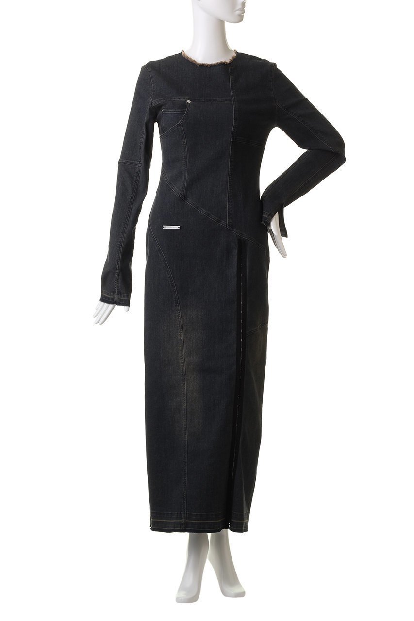 【プランク プロジェクト/PRANK PROJECT】のデニムワンピース / Denim One Piece 人気、トレンドファッション・服の通販 founy(ファニー) 　ファッション　Fashion　レディースファッション　Fashion for Women　ワンピース　Dresses　チュニック　Tunic Tops & Dresses　おすすめ　Recommended / Our Picks　コンパクト　Compact, Small Size　ストレッチ　Stretch, Stretchy Fabric　スリット　Slit, Slit Detail　チュニック　Tunic, Long Top　デニム　Denim, Jeans Material　フロント　Front, Front Design　ボトム　Bottoms, Lower Wear　ラグジュアリー　Luxury, Elegant　ロング　Long, Long-Length　other-2|ID: prp329100004608092 ipo3291000000034421985