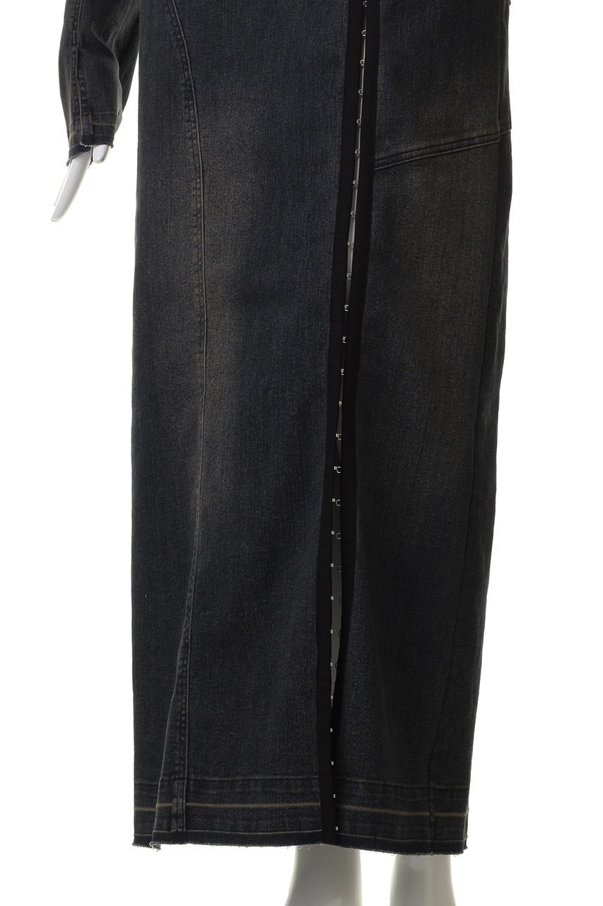 【プランク プロジェクト/PRANK PROJECT】のデニムワンピース / Denim One Piece 人気、トレンドファッション・服の通販 founy(ファニー) 　ファッション　Fashion　レディースファッション　Fashion for Women　ワンピース　Dresses　チュニック　Tunic Tops & Dresses　おすすめ　Recommended / Our Picks　コンパクト　Compact, Small Size　ストレッチ　Stretch, Stretchy Fabric　スリット　Slit, Slit Detail　チュニック　Tunic, Long Top　デニム　Denim, Jeans Material　フロント　Front, Front Design　ボトム　Bottoms, Lower Wear　ラグジュアリー　Luxury, Elegant　ロング　Long, Long-Length　other-6|ID: prp329100004608092 ipo3291000000034421989