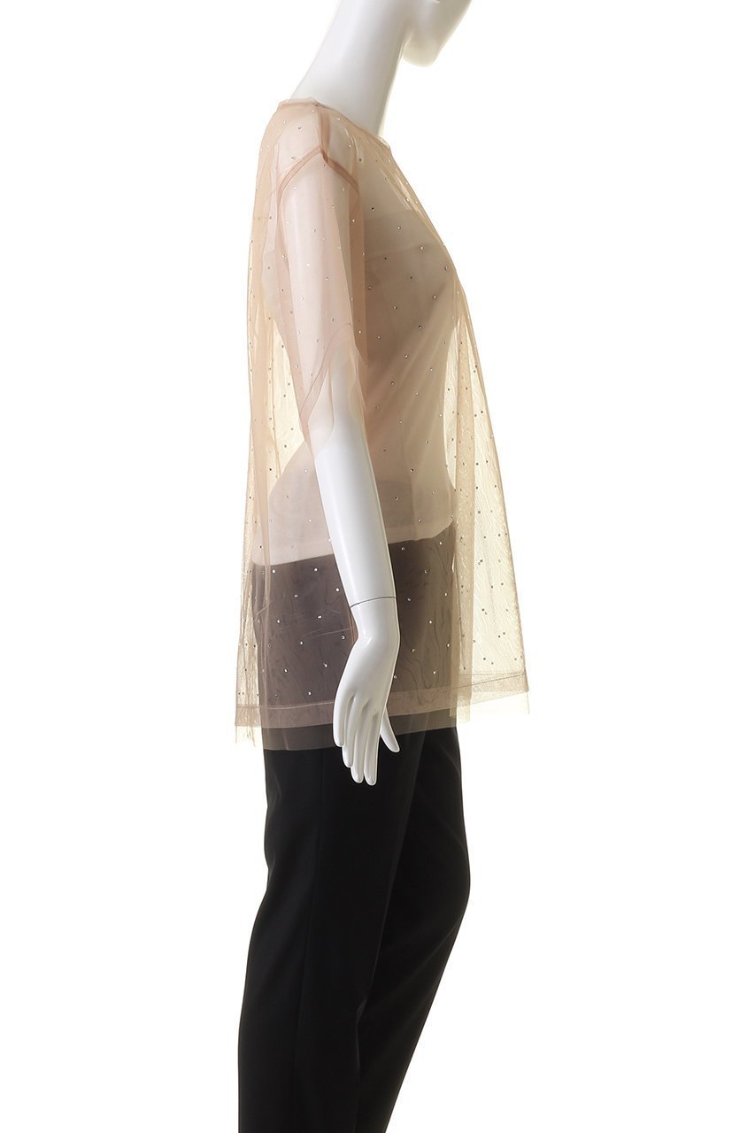 【メゾンスペシャル/MAISON SPECIAL】のGlitter Tulle Oversized T-shirt/キラキラチュールオーバーTシャツ 人気、トレンドファッション・服の通販 founy(ファニー) 　ファッション　Fashion　レディースファッション　Fashion for Women　トップス・カットソー　Cut & Sew Tops　シャツ・ブラウス・オフィスカジュアル　Elegant Blouses & Button-Ups　ロングTシャツ・Tシャツ　Longline T-Shirts & Tees　カットソー・ベーシックTシャツ　Cut-and-Sewn Tops / Stretch Tees & Basics　おすすめ　Recommended / Our Picks　キャミソール　Camisole, Spaghetti Strap Top　ショート　Short, Short Length　ストーン　Stone, Gem-Like　スリーブ　Sleeve, Long Sleeve / Short Sleeve　タンク　Tank Top, Sleeveless Top　チュール　Tulip, Tulip Motif　other-3|ID: prp329100004608102 ipo3291000000032921748