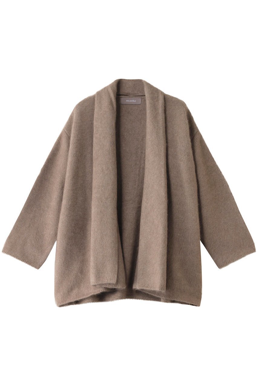 【エリオポール/heliopole】のラクーンショートガウンカーディガン インテリア・キッズ・メンズ・レディースファッション・服の通販 founy(ファニー) 　ファッション　Fashion　レディースファッション　Fashion for Women　トップス・カットソー　Cut & Sew Tops　ニット　Knit Tops & Sweaters　カーディガン・羽織り　Layered Style Cardigans　カーディガン　Cardigan, Knitwear　シンプル　Simple, Minimal　秋　Autumn　A/W・秋冬　Autumn/Winter　ベージュ|ID: prp329100004608103 ipo3291000000032921916
