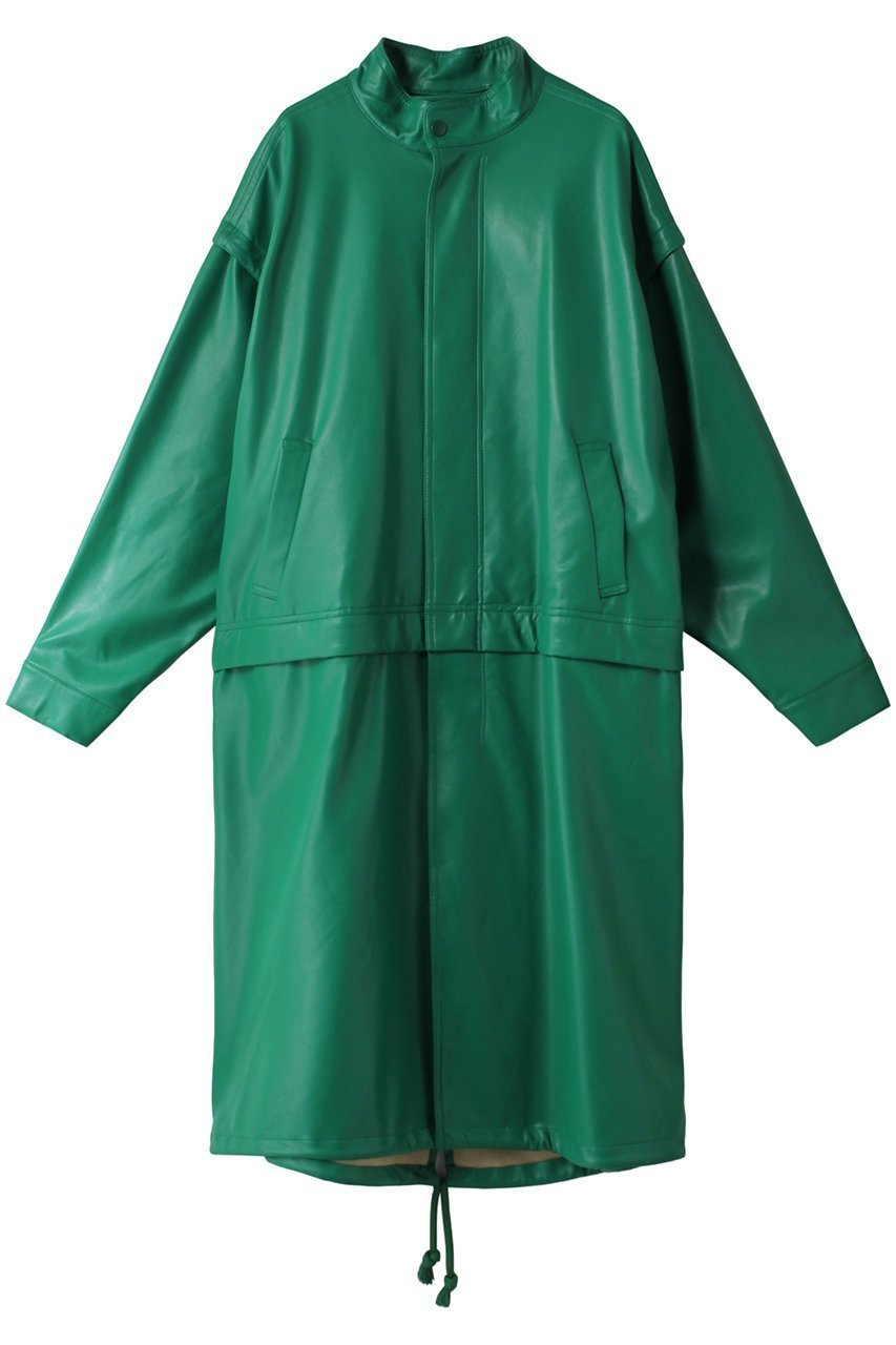 【メゾンスペシャル/MAISON SPECIAL】のフェイクレザーモッズコート 人気、トレンドファッション・服の通販 founy(ファニー) 　ファッション　Fashion　レディースファッション　Fashion for Women　アウター　Coat / Outerwear Collection　コート・ロングコート・ピーコート　Long Coats, Peacoats & More　モッズコート・ミリタリー風アウター　Mods & Field Coats　ジップ　Zip, Zipper　フェイクレザー　Faux Leather, PU Leather　モッズコート　Mods Coat, Military Parka　ロング　Long, Long-Length　再入荷　Restock / Back in Stock　 other-1|ID: prp329100004608113 ipo3291000000034321603