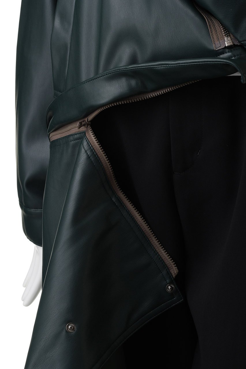 【メゾンスペシャル/MAISON SPECIAL】のフェイクレザーモッズコート 人気、トレンドファッション・服の通販 founy(ファニー) 　ファッション　Fashion　レディースファッション　Fashion for Women　アウター　Coat / Outerwear Collection　コート・ロングコート・ピーコート　Long Coats, Peacoats & More　モッズコート・ミリタリー風アウター　Mods & Field Coats　ジップ　Zip, Zipper　フェイクレザー　Faux Leather, PU Leather　モッズコート　Mods Coat, Military Parka　ロング　Long, Long-Length　再入荷　Restock / Back in Stock　other-6|ID: prp329100004608113 ipo3291000000034321609