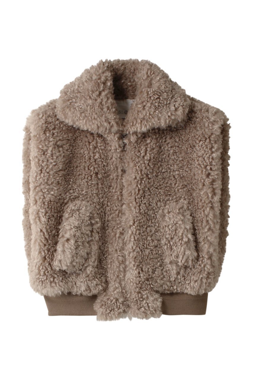 【プレインピープル/PLAIN PEOPLE】の【ESLOW】SHEEP FUR SLEEVELESS JACKET インテリア・キッズ・メンズ・レディースファッション・服の通販 founy(ファニー) 　ファッション　Fashion　レディースファッション　Fashion for Women　アウター　Coat / Outerwear Collection　レディースジャケット・軽アウター　Jackets　インナー　Innerwear　ショート　Short, Short Length　ジャケット　Jacket, Outerwear　スタンド　Stand Collar, Upright Stand　ノースリーブ　Sleeveless, No-Sleeve　フェイクファー　Faux Fur, Imitation Fur　ブルゾン　Blouson, Bomber Jacket　ベスト　Vest, Waistcoat　冬　Winter / This Winter　秋　Autumn　A/W・秋冬　Autumn/Winter　ベージュ|ID: prp329100004608118 ipo3291000000032922536