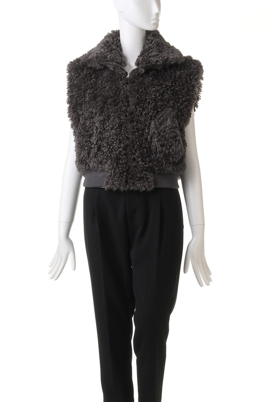 【プレインピープル/PLAIN PEOPLE】の【ESLOW】SHEEP FUR SLEEVELESS JACKET 人気、トレンドファッション・服の通販 founy(ファニー) 　ファッション　Fashion　レディースファッション　Fashion for Women　アウター　Coat / Outerwear Collection　レディースジャケット・軽アウター　Jackets　インナー　Innerwear　ショート　Short, Short Length　ジャケット　Jacket, Outerwear　スタンド　Stand Collar, Upright Stand　ノースリーブ　Sleeveless, No-Sleeve　フェイクファー　Faux Fur, Imitation Fur　ブルゾン　Blouson, Bomber Jacket　ベスト　Vest, Waistcoat　冬　Winter / This Winter　秋　Autumn　A/W・秋冬　Autumn/Winter　other-2|ID: prp329100004608118 ipo3291000000032922547