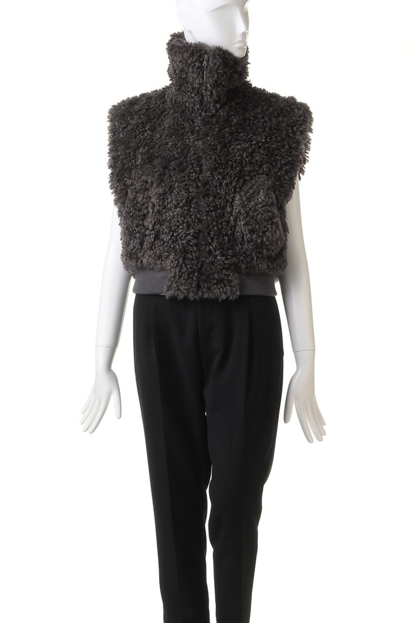 【プレインピープル/PLAIN PEOPLE】の【ESLOW】SHEEP FUR SLEEVELESS JACKET 人気、トレンドファッション・服の通販 founy(ファニー) 　ファッション　Fashion　レディースファッション　Fashion for Women　アウター　Coat / Outerwear Collection　レディースジャケット・軽アウター　Jackets　インナー　Innerwear　ショート　Short, Short Length　ジャケット　Jacket, Outerwear　スタンド　Stand Collar, Upright Stand　ノースリーブ　Sleeveless, No-Sleeve　フェイクファー　Faux Fur, Imitation Fur　ブルゾン　Blouson, Bomber Jacket　ベスト　Vest, Waistcoat　冬　Winter / This Winter　秋　Autumn　A/W・秋冬　Autumn/Winter　other-7|ID: prp329100004608118 ipo3291000000032922598