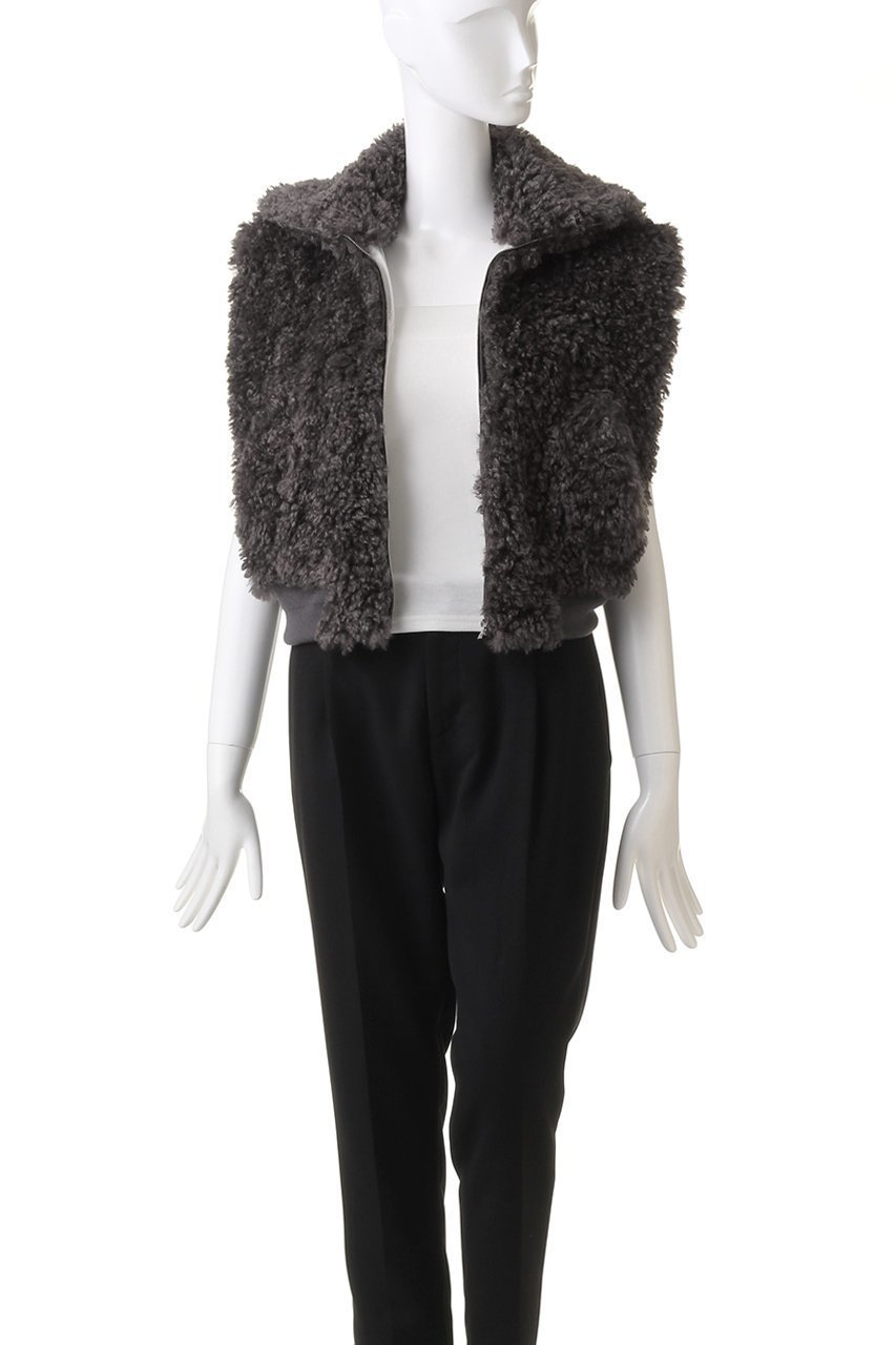 【プレインピープル/PLAIN PEOPLE】の【ESLOW】SHEEP FUR SLEEVELESS JACKET 人気、トレンドファッション・服の通販 founy(ファニー) 　ファッション　Fashion　レディースファッション　Fashion for Women　アウター　Coat / Outerwear Collection　レディースジャケット・軽アウター　Jackets　インナー　Innerwear　ショート　Short, Short Length　ジャケット　Jacket, Outerwear　スタンド　Stand Collar, Upright Stand　ノースリーブ　Sleeveless, No-Sleeve　フェイクファー　Faux Fur, Imitation Fur　ブルゾン　Blouson, Bomber Jacket　ベスト　Vest, Waistcoat　冬　Winter / This Winter　秋　Autumn　A/W・秋冬　Autumn/Winter　other-8|ID: prp329100004608118 ipo3291000000032922606