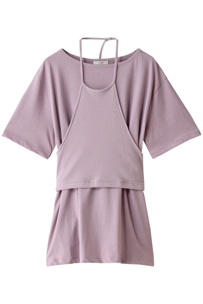 【クラネ/CLANE】のHALTER BUSTIER SET TEE/Tシャツ インテリア・キッズ・メンズ・レディースファッション・服の通販 founy(ファニー) https://founy.com/ ファッション Fashion レディースファッション Fashion for Women トップス・カットソー Cut & Sew Tops シャツ・ブラウス・オフィスカジュアル Elegant Blouses & Button-Ups ロングTシャツ・Tシャツ Longline T-Shirts & Tees カットソー・ベーシックTシャツ Cut-and-Sewn Tops / Stretch Tees & Basics ビスチェ Bustiers & Corset Tops / Layered Bustier Style ショート Short, Short Length スリーブ Sleeve, Long Sleeve / Short Sleeve 夏 Summer |ID: prp329100004608122 ipo3291000000032922607