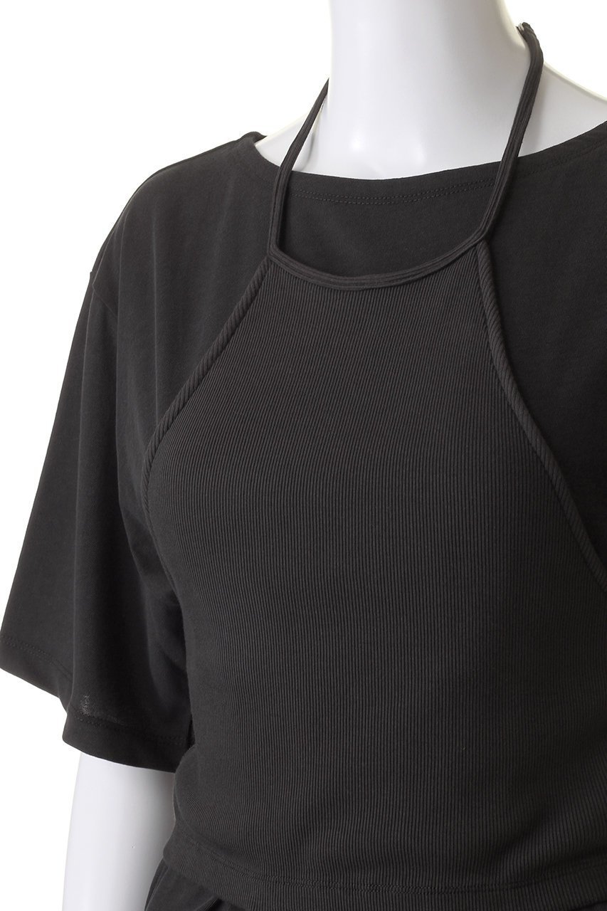 【クラネ/CLANE】のHALTER BUSTIER SET TEE/Tシャツ 人気、トレンドファッション・服の通販 founy(ファニー) 　ファッション　Fashion　レディースファッション　Fashion for Women　トップス・カットソー　Cut & Sew Tops　シャツ・ブラウス・オフィスカジュアル　Elegant Blouses & Button-Ups　ロングTシャツ・Tシャツ　Longline T-Shirts & Tees　カットソー・ベーシックTシャツ　Cut-and-Sewn Tops / Stretch Tees & Basics　ビスチェ　Bustiers & Corset Tops / Layered Bustier Style　ショート　Short, Short Length　スリーブ　Sleeve, Long Sleeve / Short Sleeve　夏　Summer　other-5|ID: prp329100004608122 ipo3291000000035551560