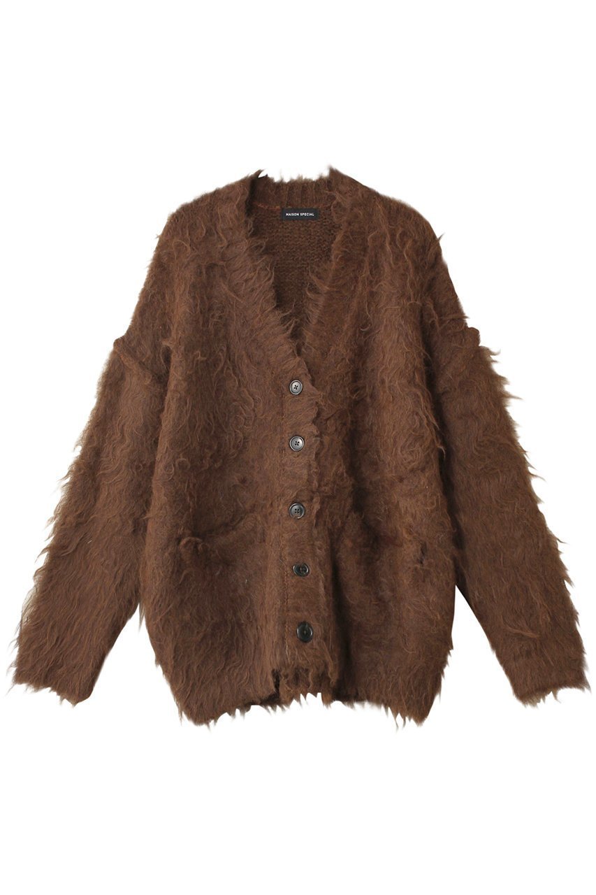 【メゾンスペシャル/MAISON SPECIAL】のFluffy Shaggy Knit Cardigan/フラッフィーシャギーカーディガン インテリア・キッズ・メンズ・レディースファッション・服の通販 founy(ファニー) 　ファッション　Fashion　レディースファッション　Fashion for Women　トップス・カットソー　Cut & Sew Tops　ニット　Knit Tops & Sweaters　カーディガン・羽織り　Layered Style Cardigans　インナー　Innerwear　秋　Autumn　カーディガン　Cardigan, Knitwear　定番　Standard, Basic Item　ポケット　Pocket, Pocket Detail　冬　Winter / This Winter　BRN(ブラウン)|ID: prp329100004608129 ipo3291000000032923165